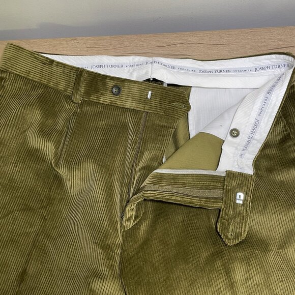 Men's Pair of Two Joseph Turner Yorkshire Corduroy Dress Trousers - Size 38x28 - Picture 10 of 14